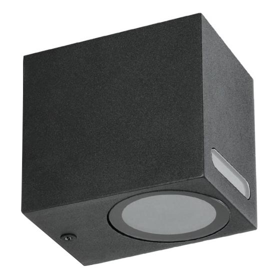 Aplique de exterior QUERK 1xGU10/35W/230V IP54 8 cm negro