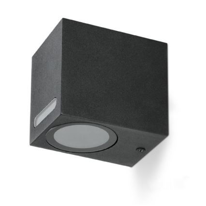 Aplique de exterior QUERK 1xGU10/35W/230V IP54 8 cm negro
