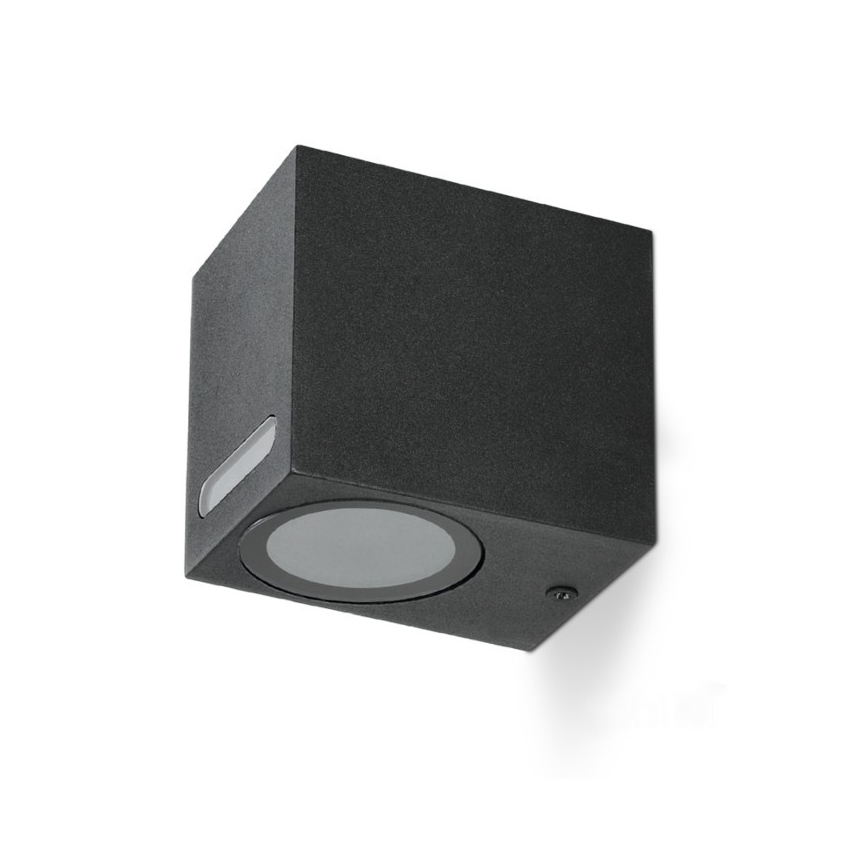 Aplique de exterior QUERK 1xGU10/35W/230V IP54 8 cm negro