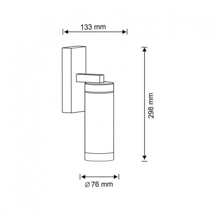 Aplique de exterior SPECTRA 1xE27/10W/230V IP44