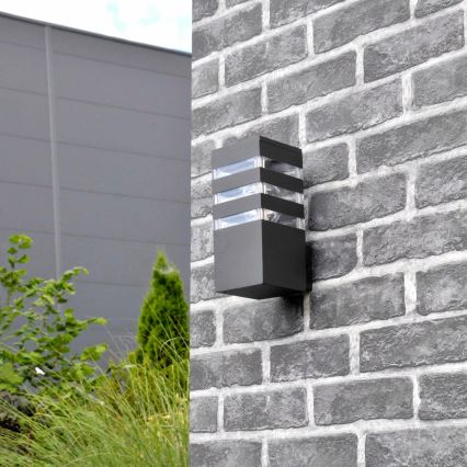 Aplique de exterior TEKSAS 1xE27/12W/230V IP44 antracita