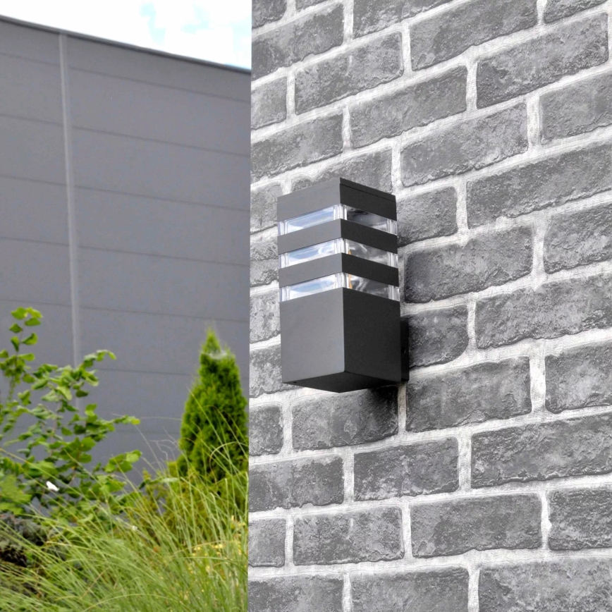 Aplique de exterior TEKSAS 1xE27/12W/230V IP44 antracita
