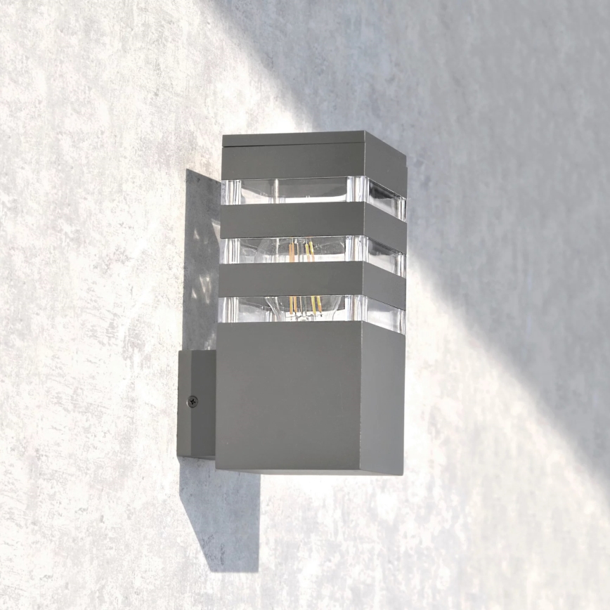 Aplique de exterior TEKSAS 1xE27/12W/230V IP44 antracita