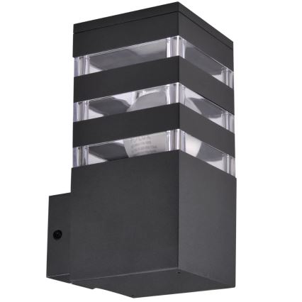 Aplique de exterior TEKSAS 1xE27/12W/230V IP44 antracita