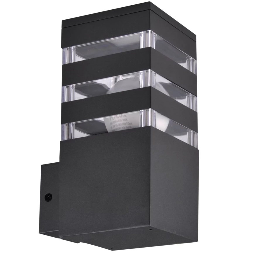 Aplique de exterior TEKSAS 1xE27/12W/230V IP44 antracita