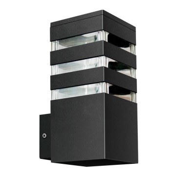 Aplique de exterior TEKSAS 1xE27/12W/230V IP44 grafito