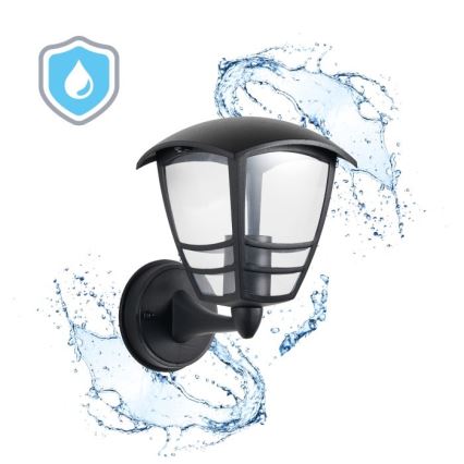 Aplique de exterior TEVIO 1xE27/60W/230V IP54 negro
