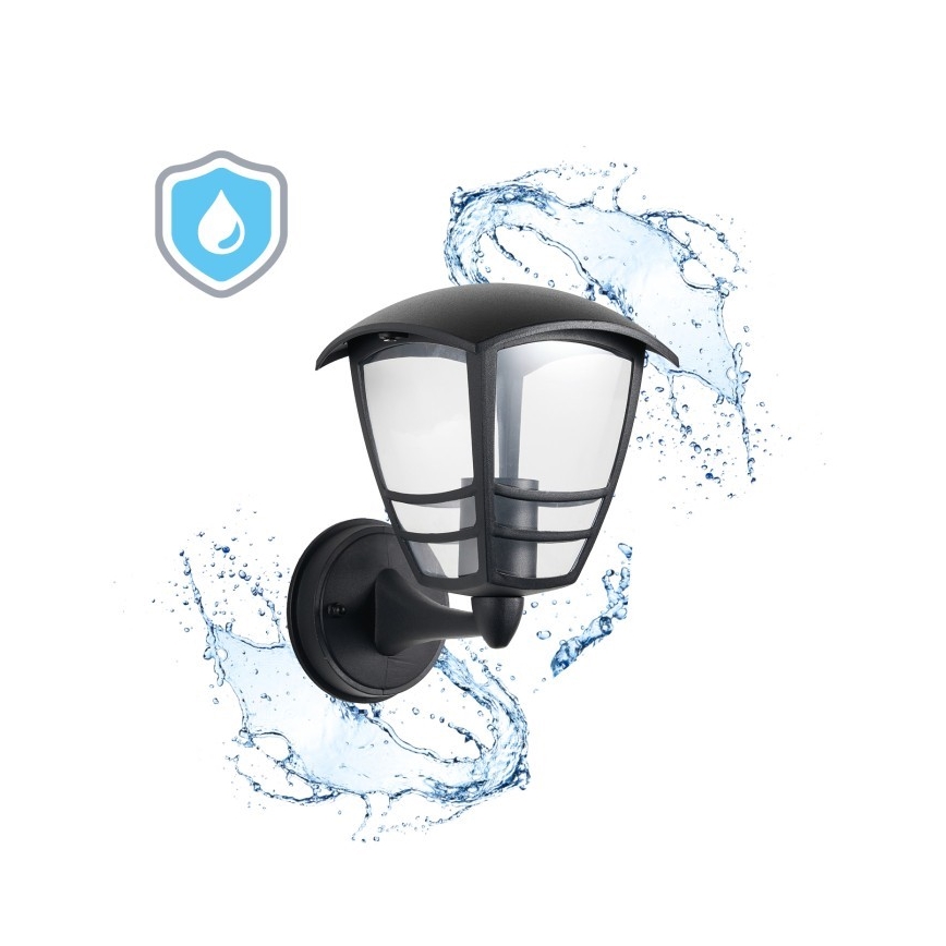 Aplique de exterior TEVIO 1xE27/60W/230V IP54 negro