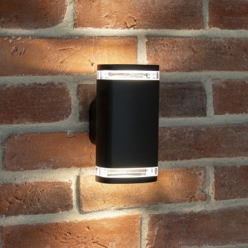 Aplique de exterior ZEVI 2xGU10/10W/230V IP54 negro