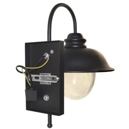 Aplique de exterior ZUNA 1xE27/60W/230V IP44 negro