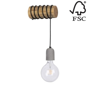Aplique de pared TRABO 1xE27/25W/230V pino - certificado FSC