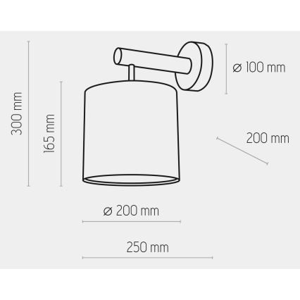 Aplique DEVA 1xE27/60W/230V blanco/madera