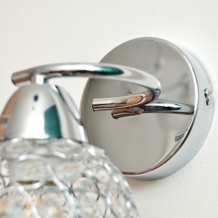 Aplique DORIS 1xE27/15W/230V cromo brillante/transparente