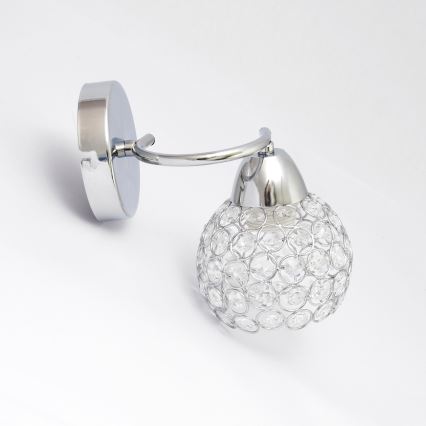 Aplique DORIS 1xE27/15W/230V cromo brillante/transparente