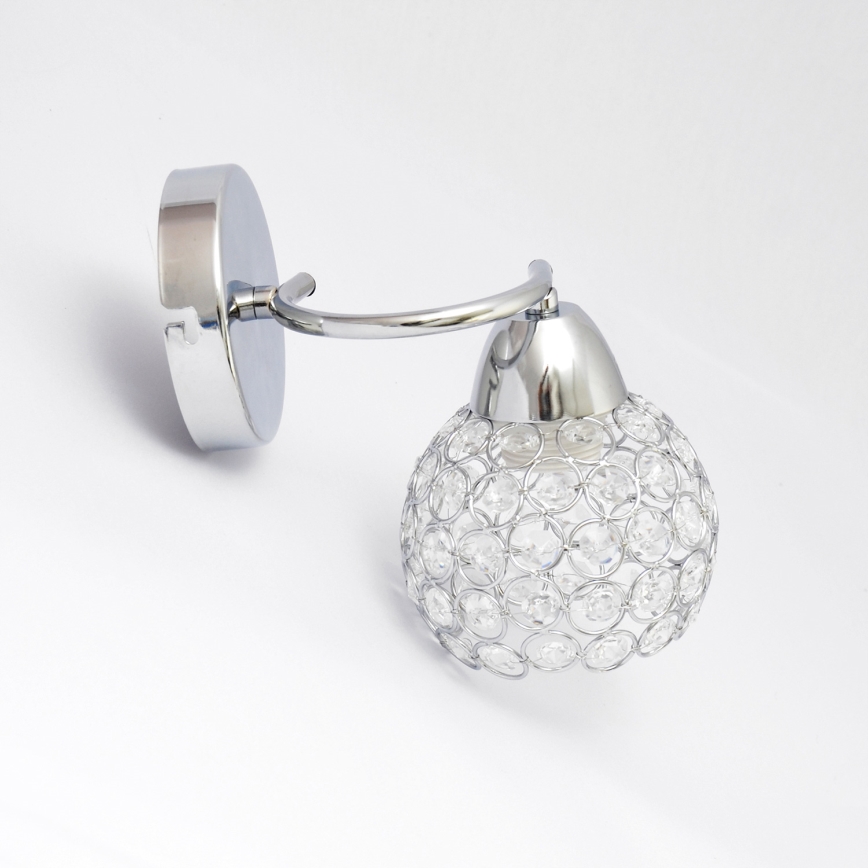 Aplique DORIS 1xE27/15W/230V cromo brillante/transparente