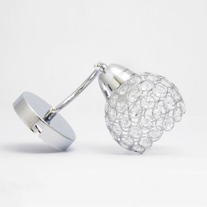 Aplique DORIS 1xE27/15W/230V cromo brillante/transparente