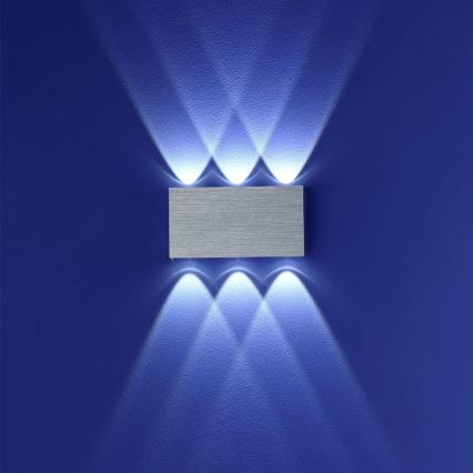 Aplique exterior LED SILBER 6xLED/1W/230V IP54