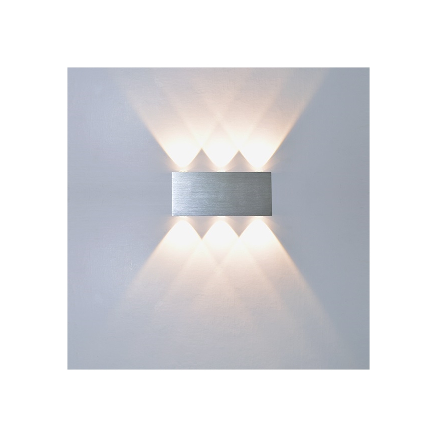 Aplique exterior LED SILBER 6xLED/1W/230V IP54