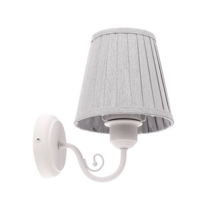 Aplique FIREZ 1xE27/40W/230V blanco/gris