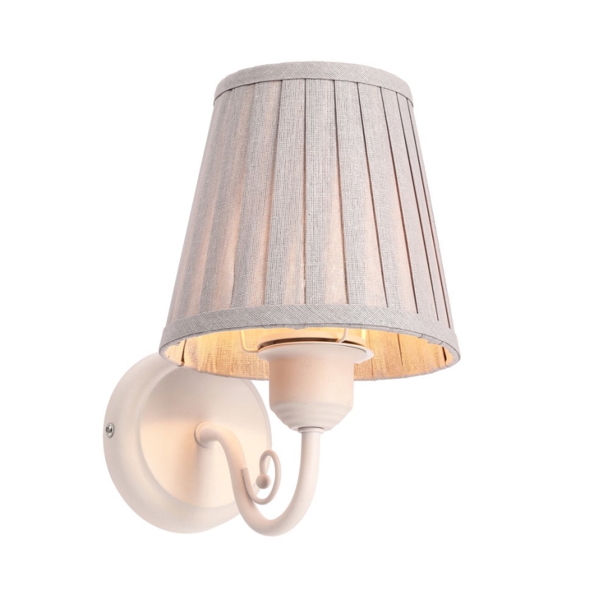 Aplique FIREZ 1xE27/40W/230V blanco/gris