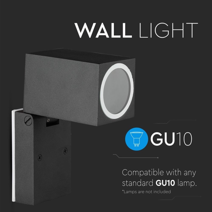 Aplique flexible de exterior 1xGU10/35W/230V IP44 negro