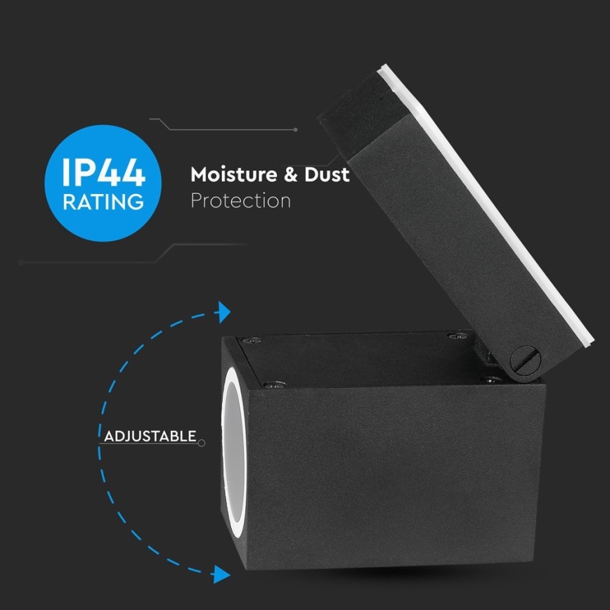 Aplique flexible de exterior 1xGU10/35W/230V IP44 negro