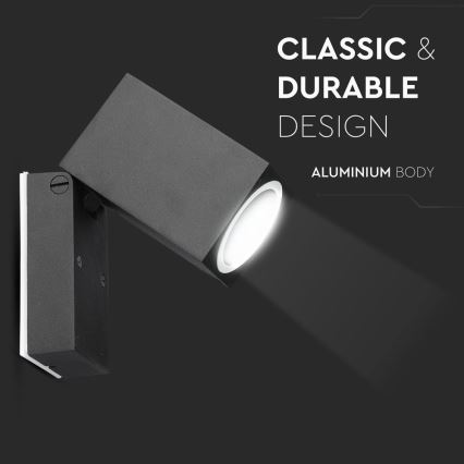 Aplique flexible de exterior 1xGU10/35W/230V IP44 negro