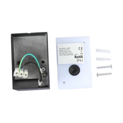 Aplique flexible de exterior 1xGU10/35W/230V IP44 negro