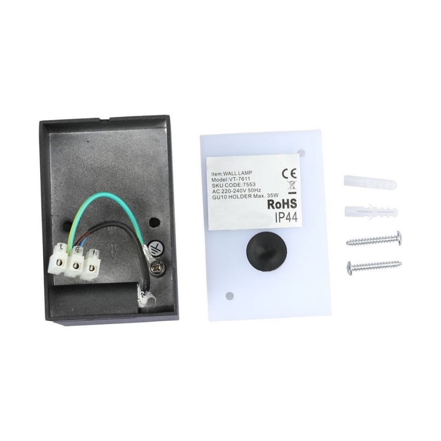 Aplique flexible de exterior 1xGU10/35W/230V IP44 negro