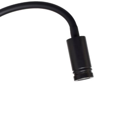 Aplique flexible LED BASE 1xLED/8W+1xLED/2W/230V negro/plata