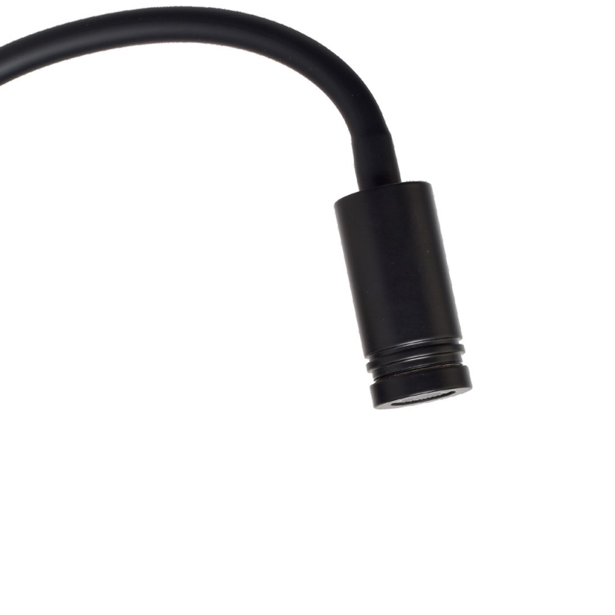 Aplique flexible LED BASE 1xLED/8W+1xLED/2W/230V negro/plata