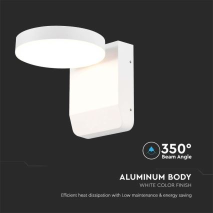 Aplique flexible LED de exterior LED/17W/230V IP65 3000K blanco