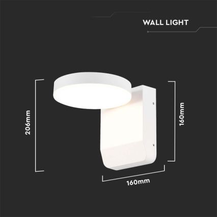 Aplique flexible LED de exterior LED/17W/230V IP65 3000K blanco