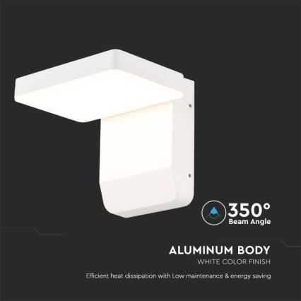 Aplique flexible LED de exterior LED/17W/230V IP65 4000K blanco