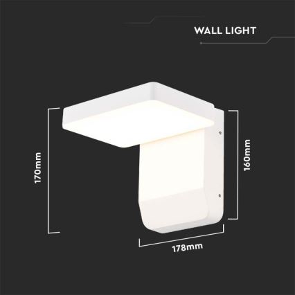 Aplique flexible LED de exterior LED/17W/230V IP65 4000K blanco