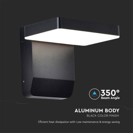 Aplique flexible LED de exterior LED/17W/230V IP65 4000K negro