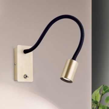 Aplique flexible LED KURT LED/5W/230V dorado