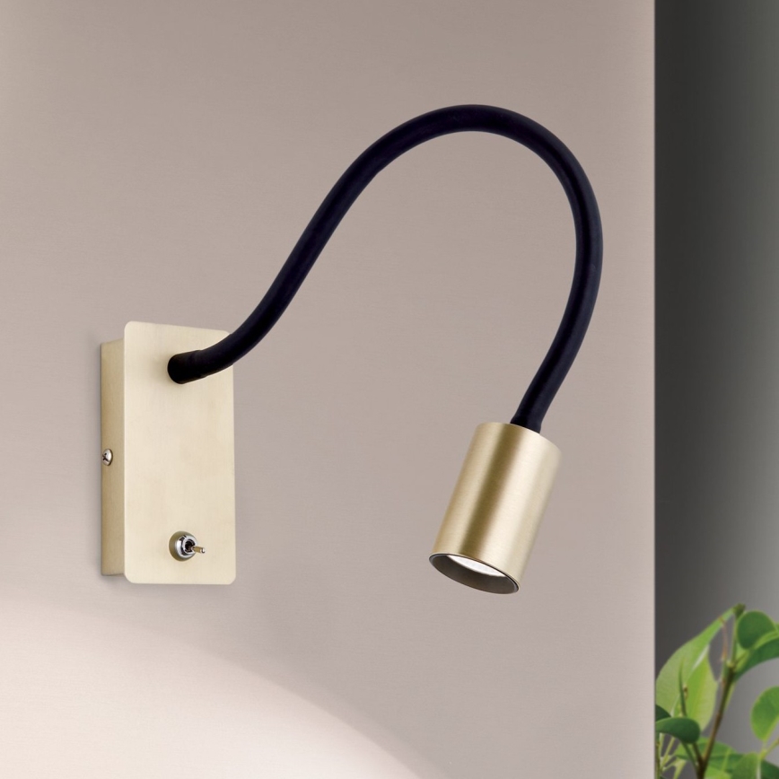 Aplique flexible LED KURT LED/5W/230V dorado