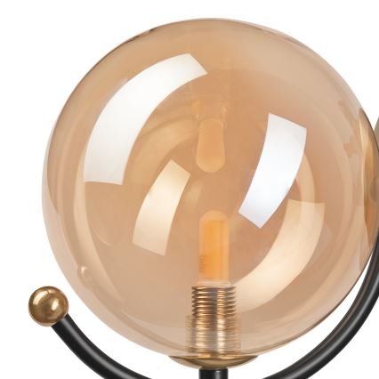 Aplique GEORGIA 1xE14/5W/230V dorado/ahumado beige