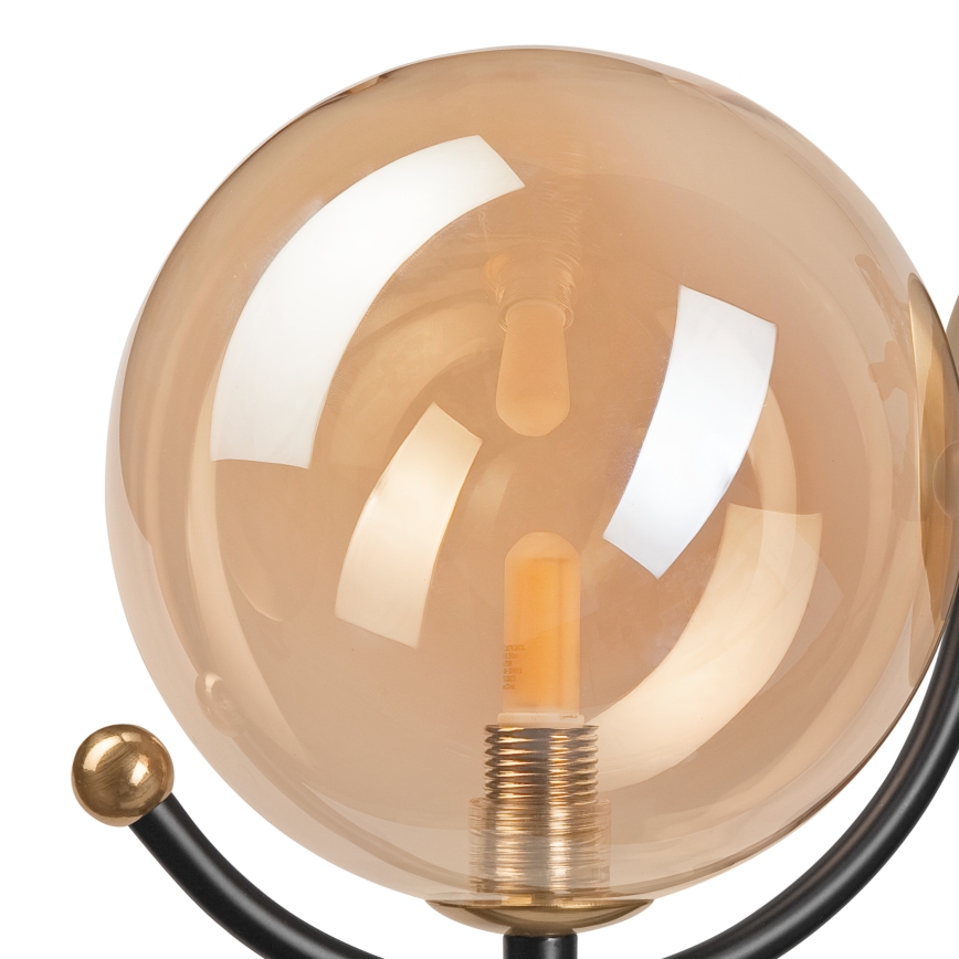 Aplique GEORGIA 1xE14/5W/230V dorado/ahumado beige