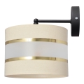 Aplique HELEN 1xE27/15W/230V color crema/negro/dorado