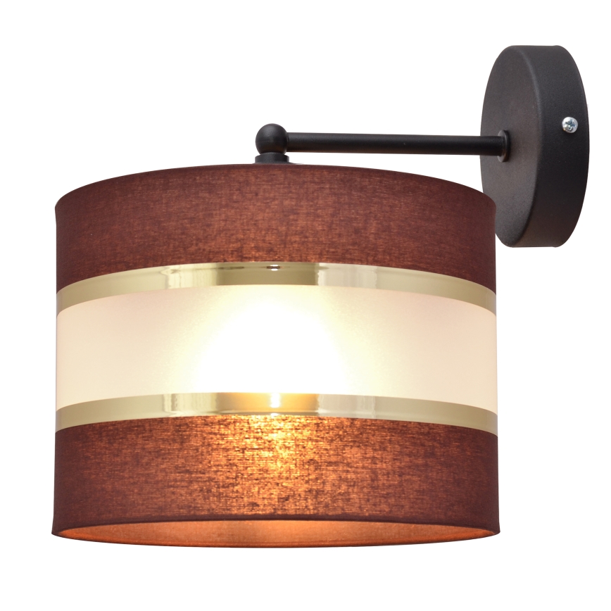 Aplique HELEN 1xE27/15W/230V marrón/negro/dorado