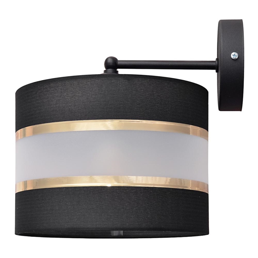 Aplique HELEN 1xE27/15W/230V negro/dorado