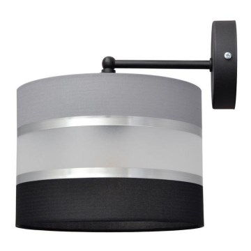 Aplique HELEN 1xE27/15W/230V negro/gris/plata