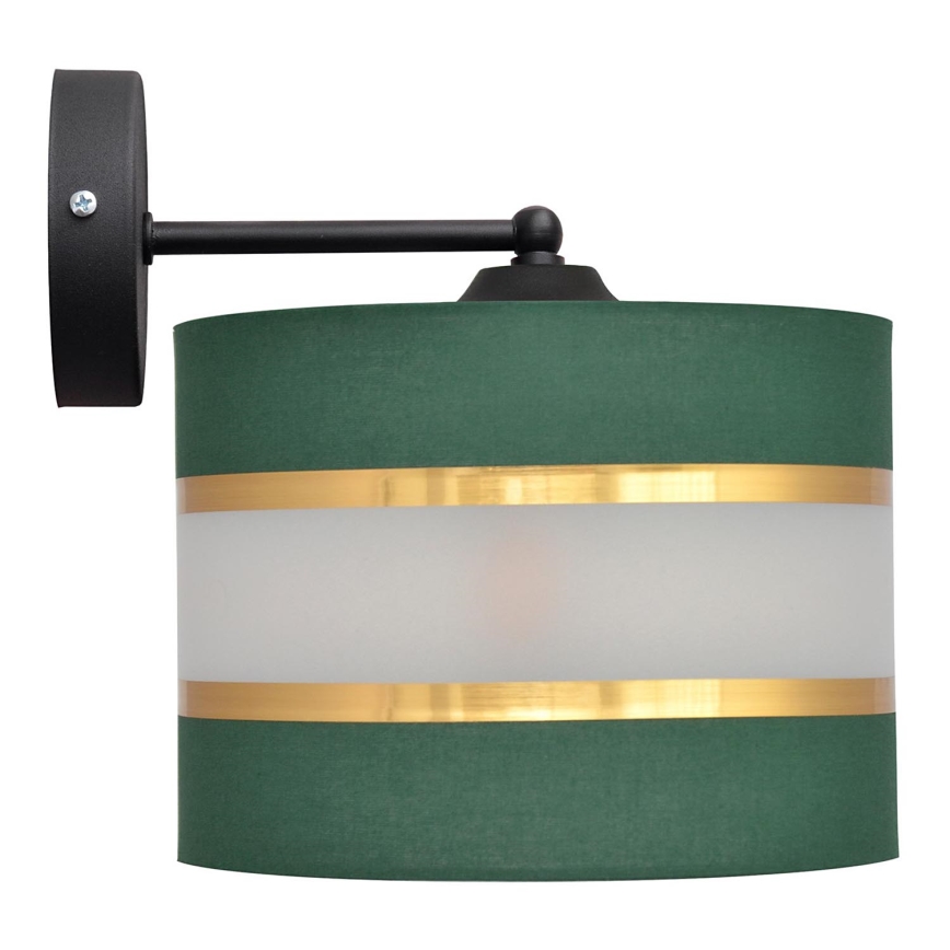 Aplique HELEN 1xE27/15W/230V verde/dorado