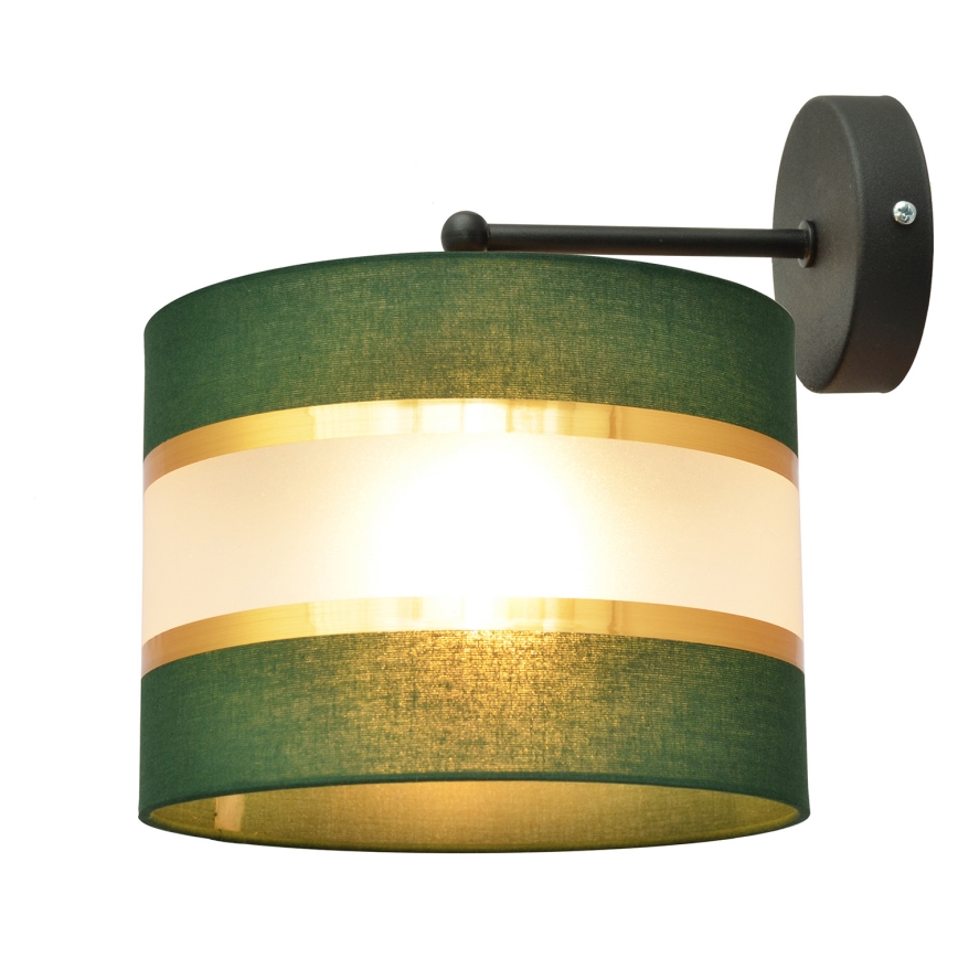 Aplique HELEN 1xE27/15W/230V verde/dorado