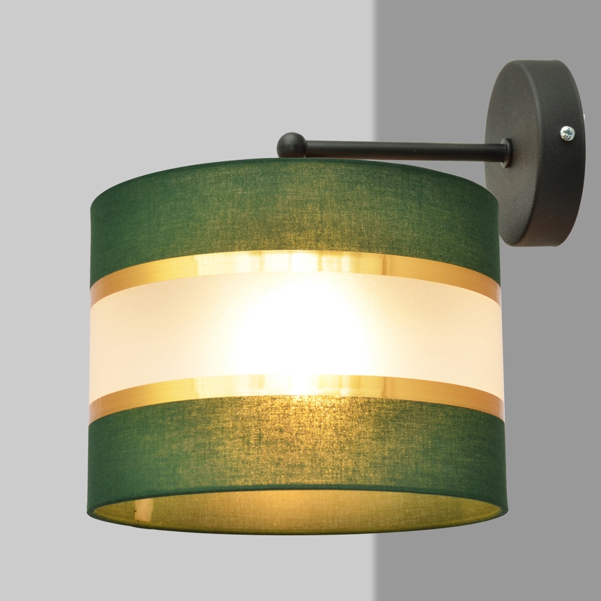 Aplique HELEN 1xE27/15W/230V verde/dorado