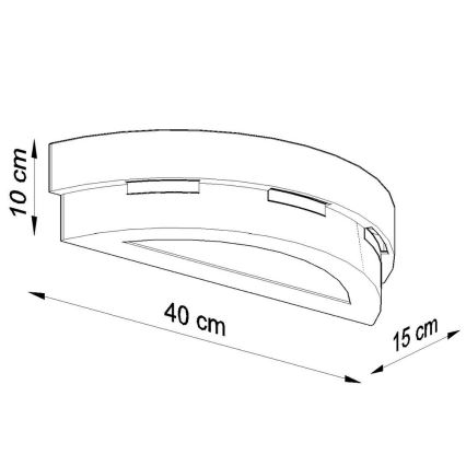 Aplique HELIOS 1xE27/60W/230V blanco