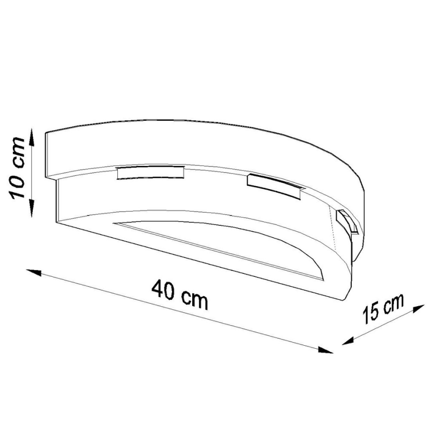 Aplique HELIOS 1xE27/60W/230V blanco
