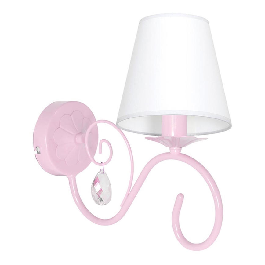 Aplique infantil LAURA 1xE14/60W/230V rosa claro